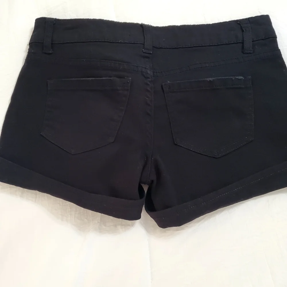 Women's Black Denim Shorts